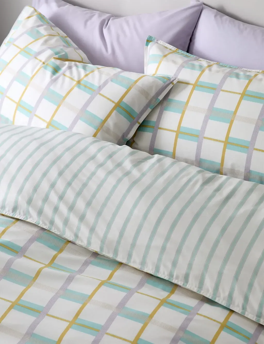 King Size Bedding Set Reversible - Blue, Cotton