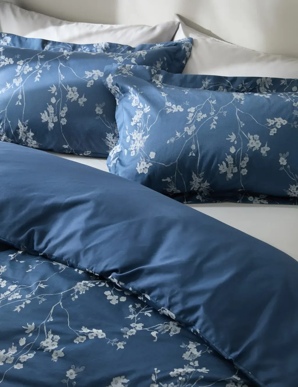 King Size Bedding Set with Zip - Blue, Cotton