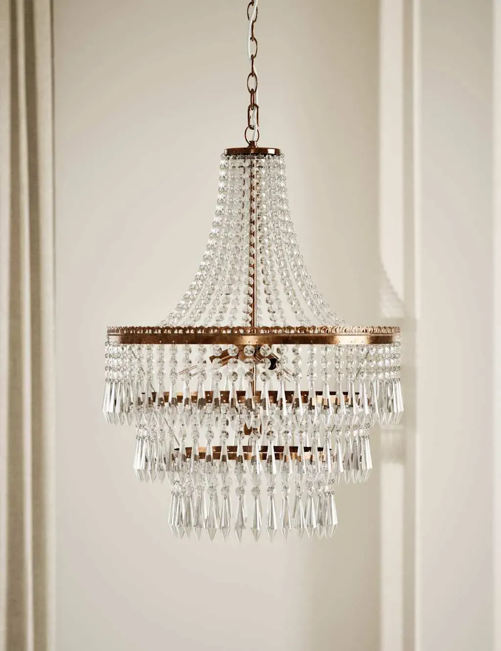 Large Chandelier Tiered Design - Copper, Metal image
