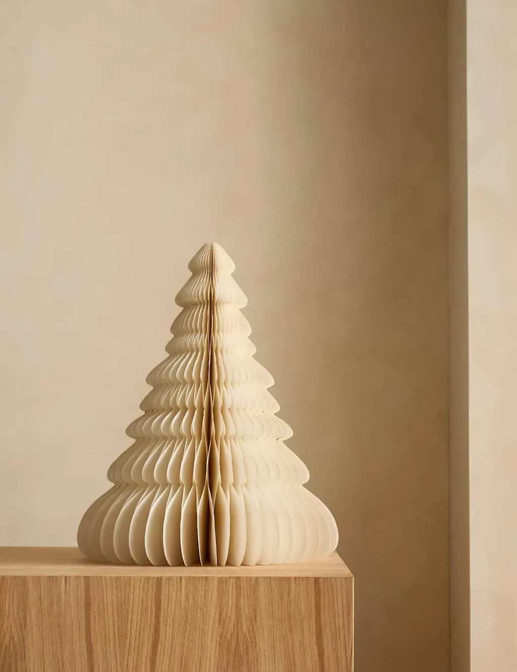 Large Christmas Tree Decoration - Cream, Paper image