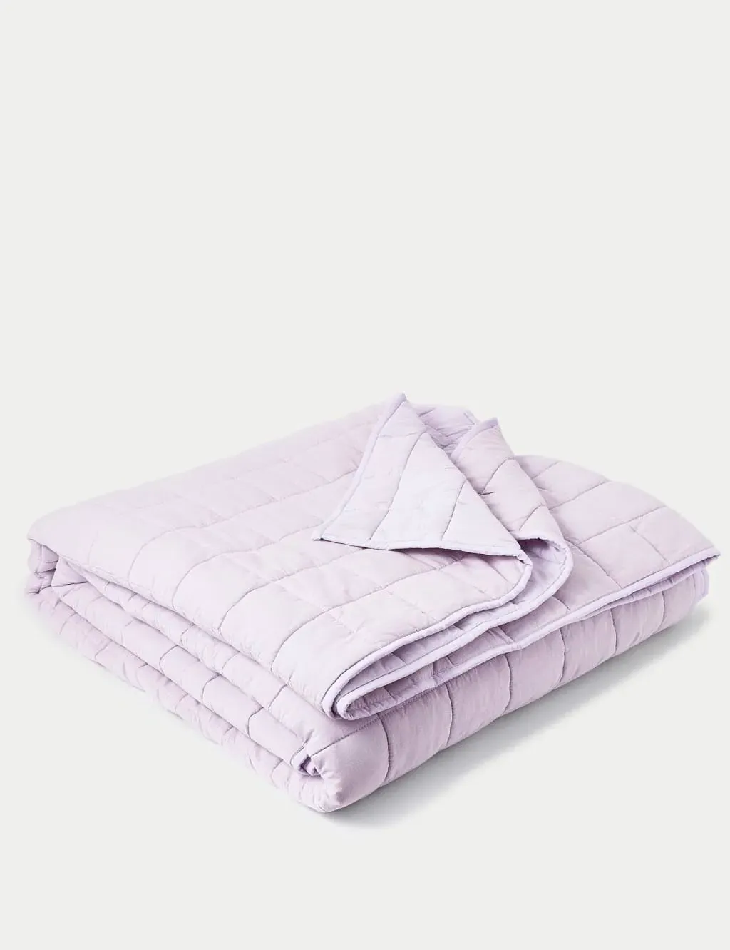 Large Quilted Throw - Lilac, Cotton
