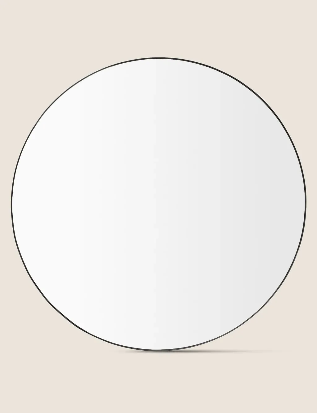 Large Round Mirror - Black