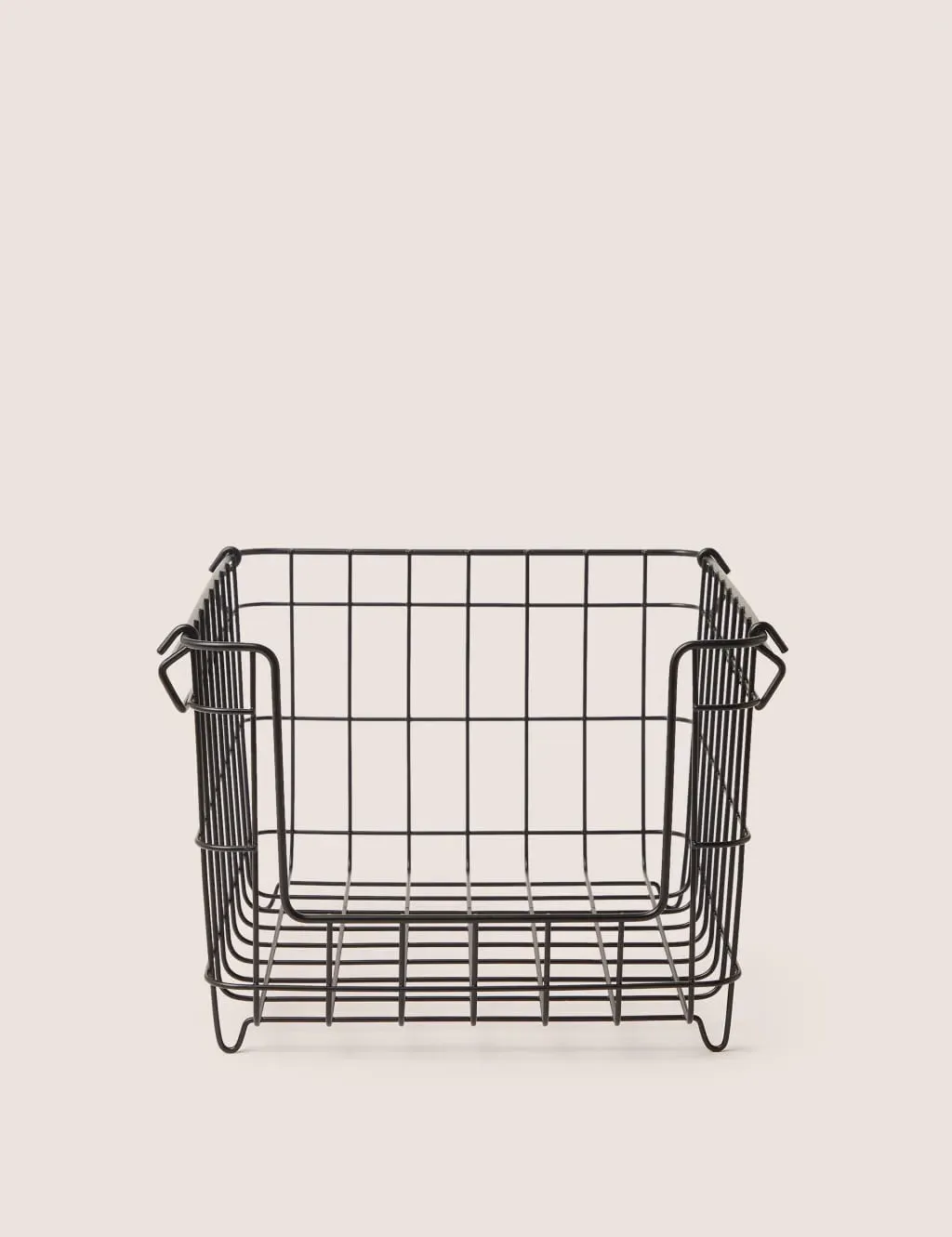 Large Stackable Storage Basket - Black