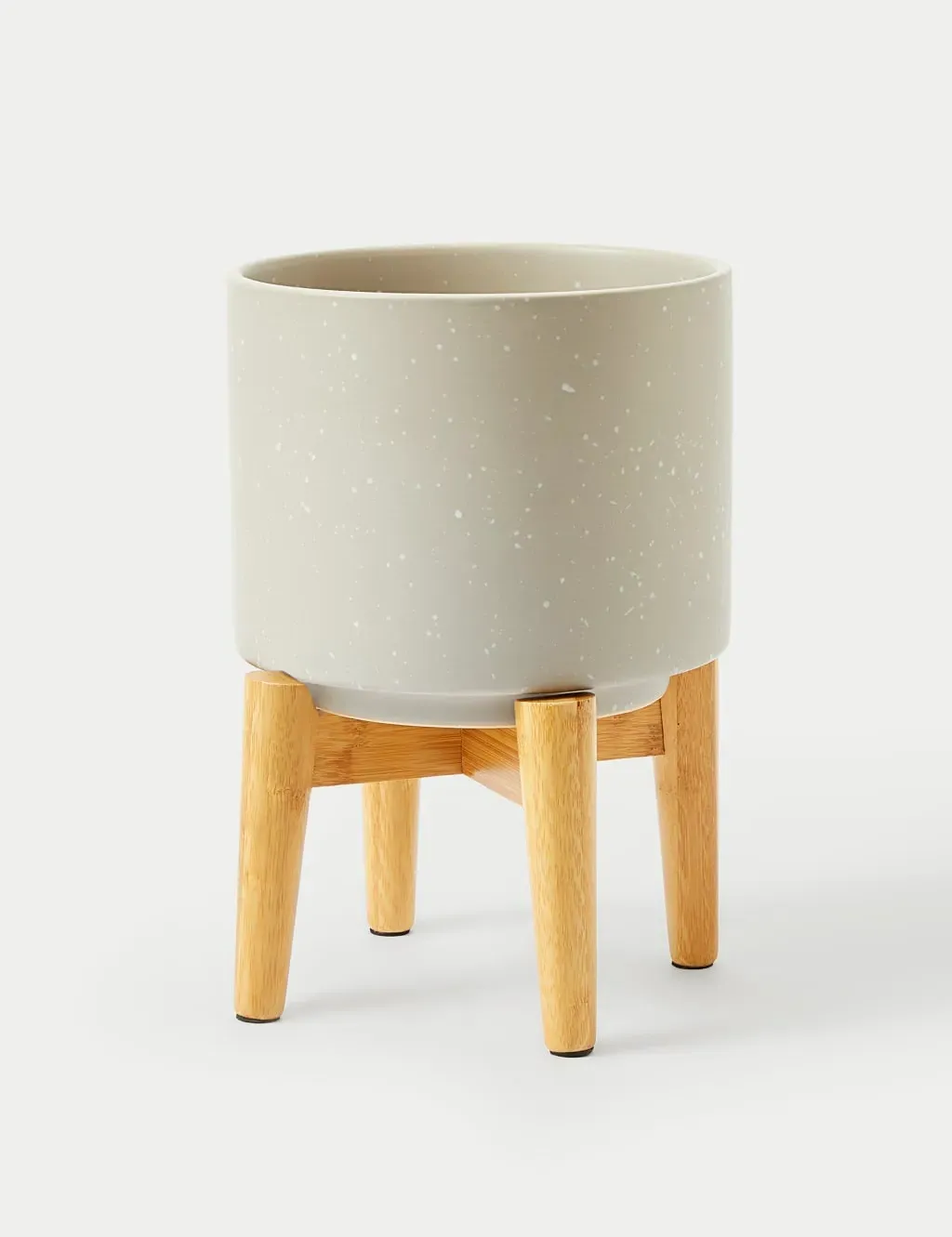 Medium Ceramic Planter with Stand - Grey image