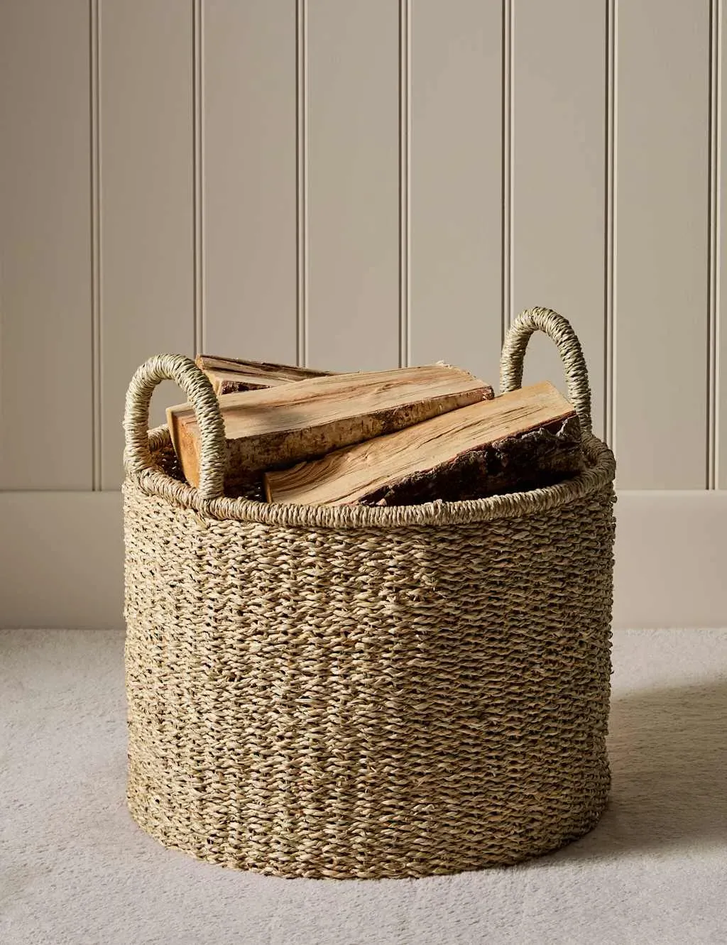 Medium Tall Storage Basket - Natural, Seagrass image