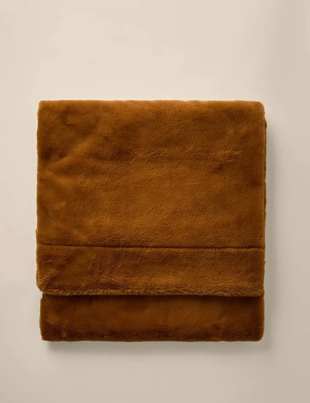 Medium Throw Blanket - Terracotta, Faux Fur image