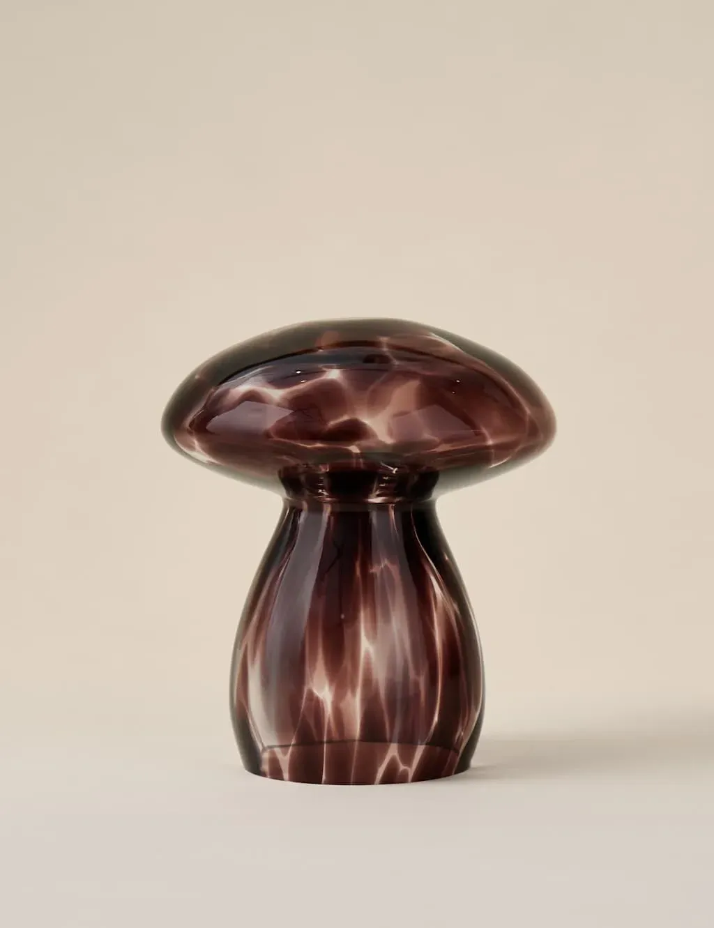 Mushroom Room Decoration - Brown, Glass image