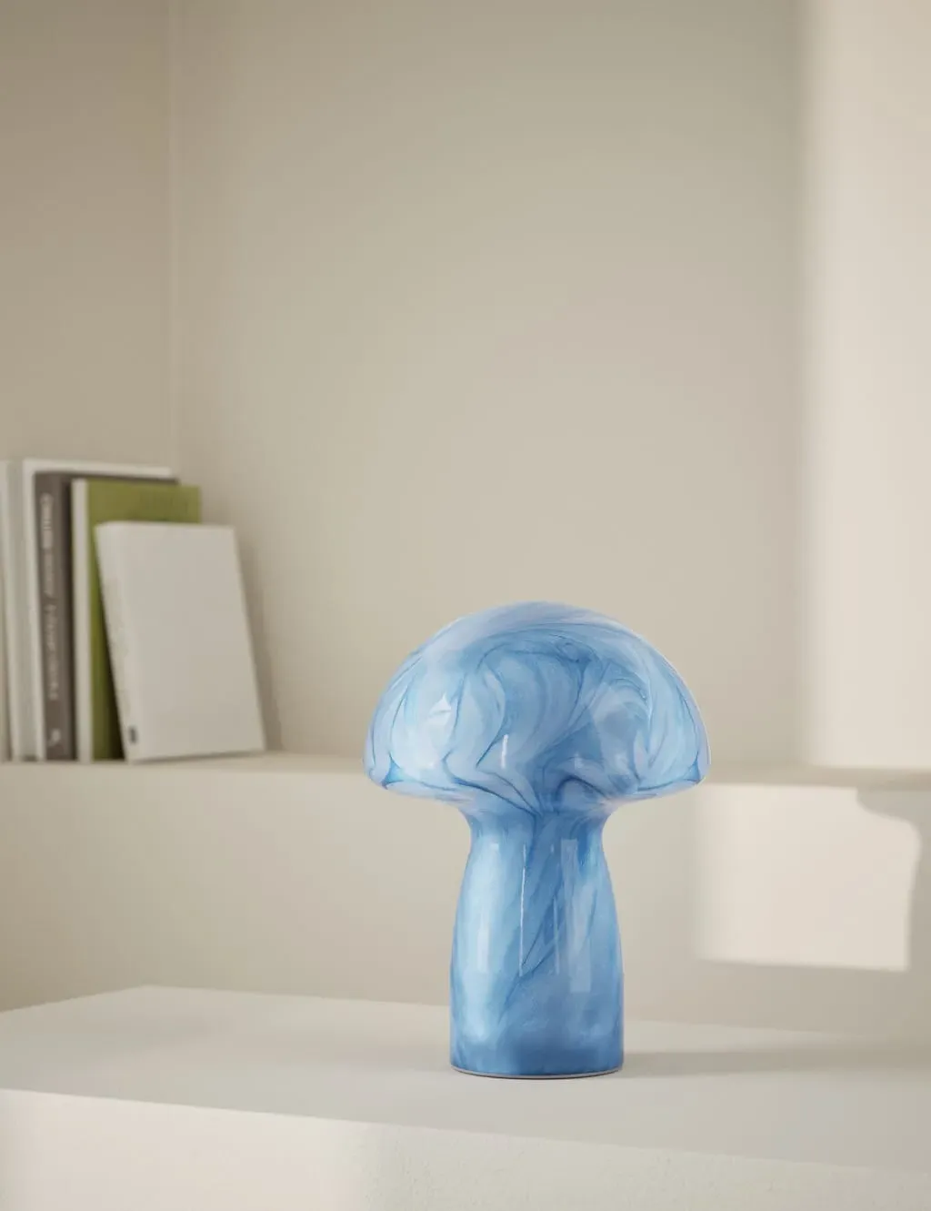 Mushroom Table Lamp Battery Operated - Light Blue image
