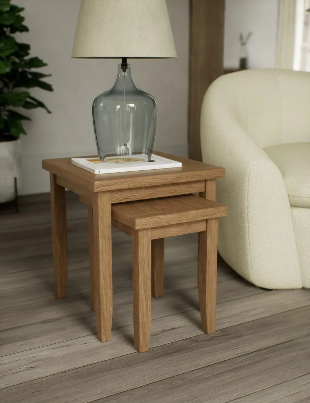Nest of Tables Set - Oak, Oak Veneer image