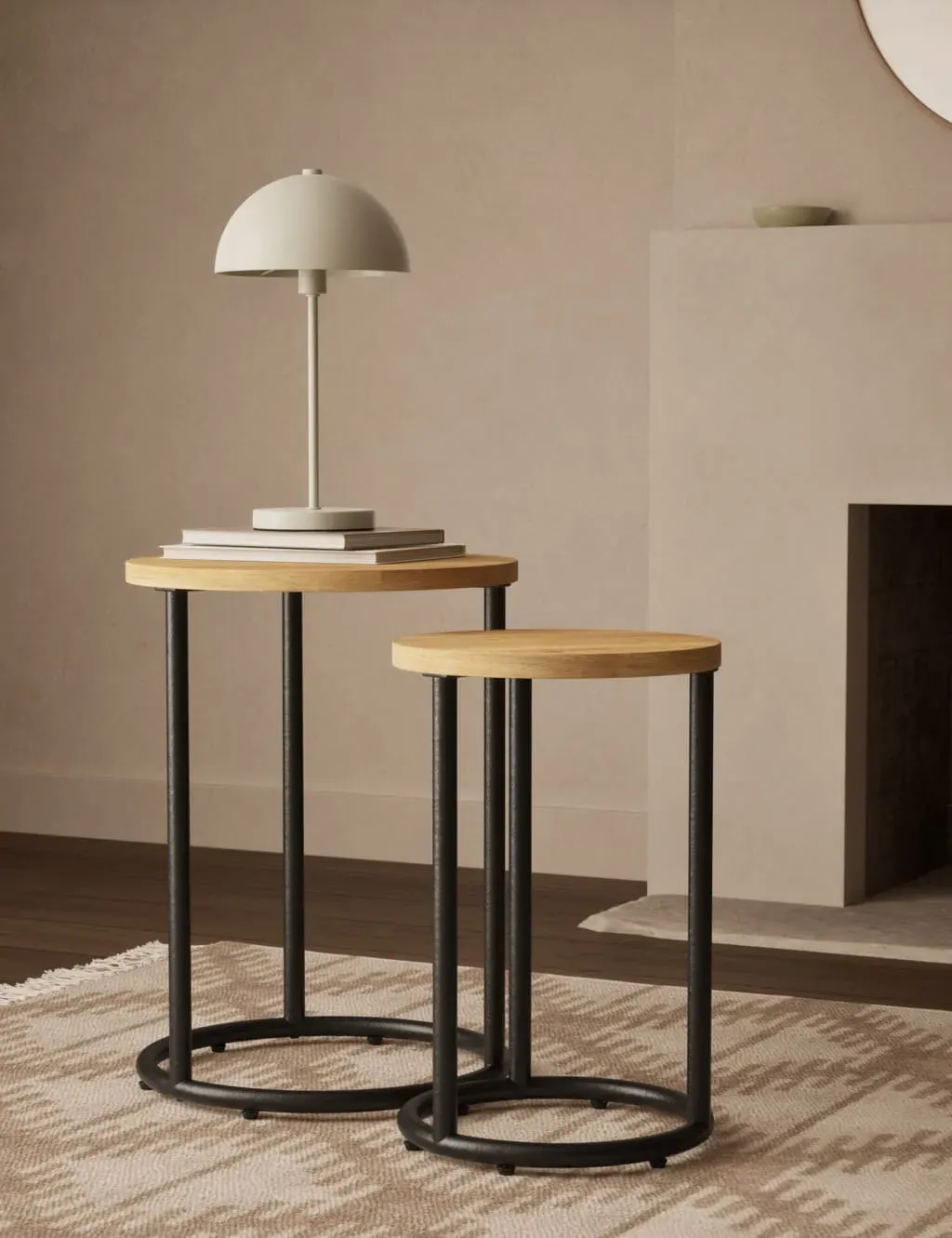 Nesting Side Tables Set - Natural Mix, Wood image