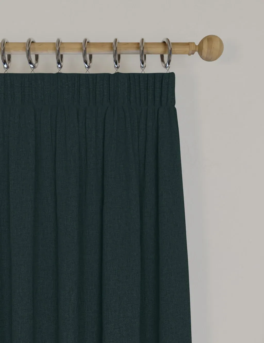 Pencil Pleat Blackout Curtains - Teal