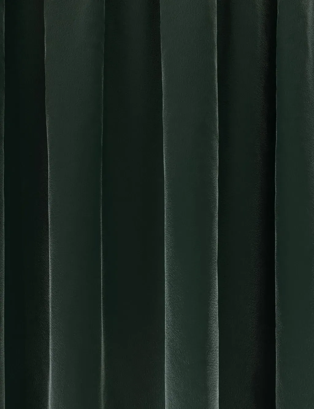 Pencil Pleat Thermal Curtains - Forest Green, Velvet