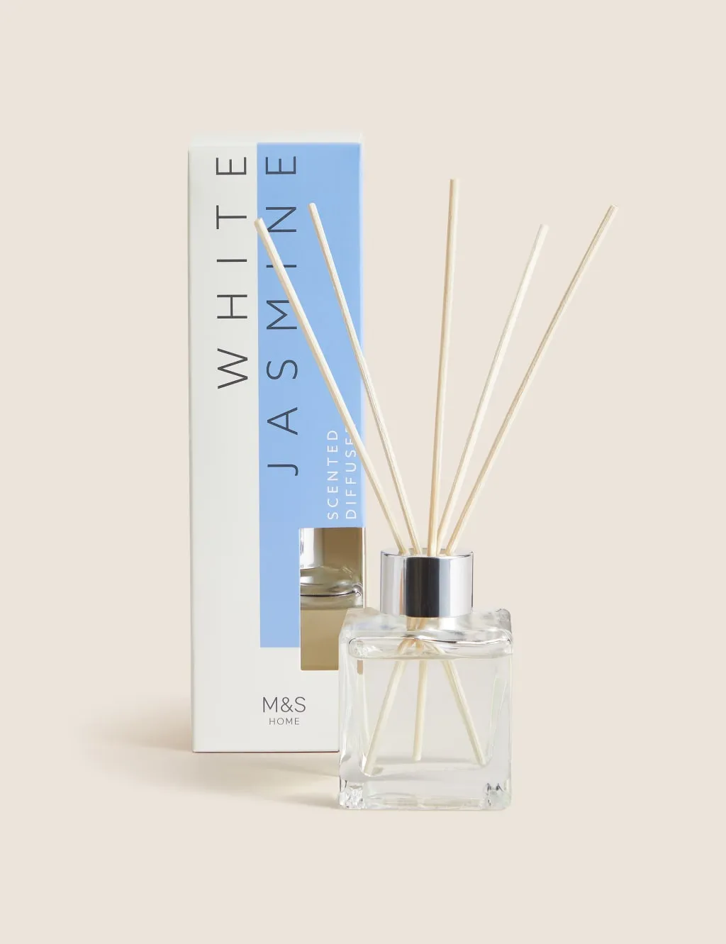 Reed Diffuser White Jasmine 80ml - Purple, Glass