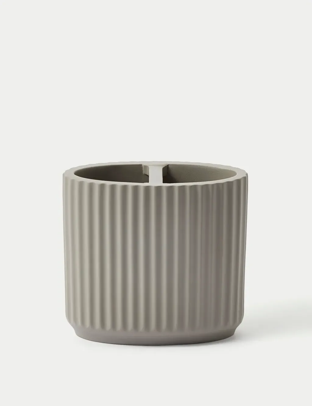 Ribbed Toothbrush Holder - Putty, Resin image