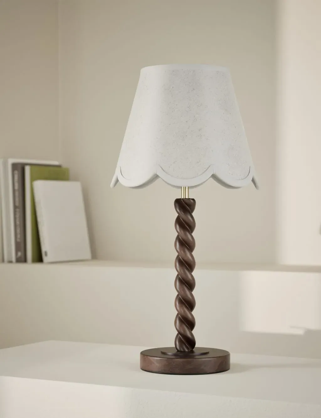 Rope-Shaped Table Lamp - Wood image