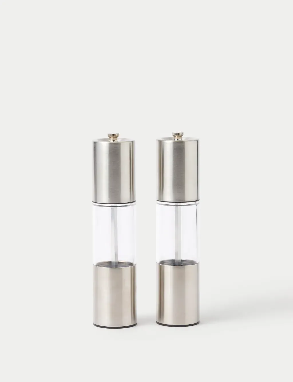 Salt & Pepper Mills Set - Silver, Steel