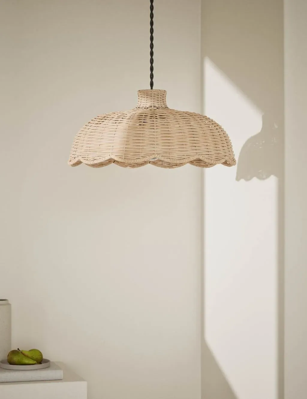 Scallop Rattan Shade - Natural, Rattan