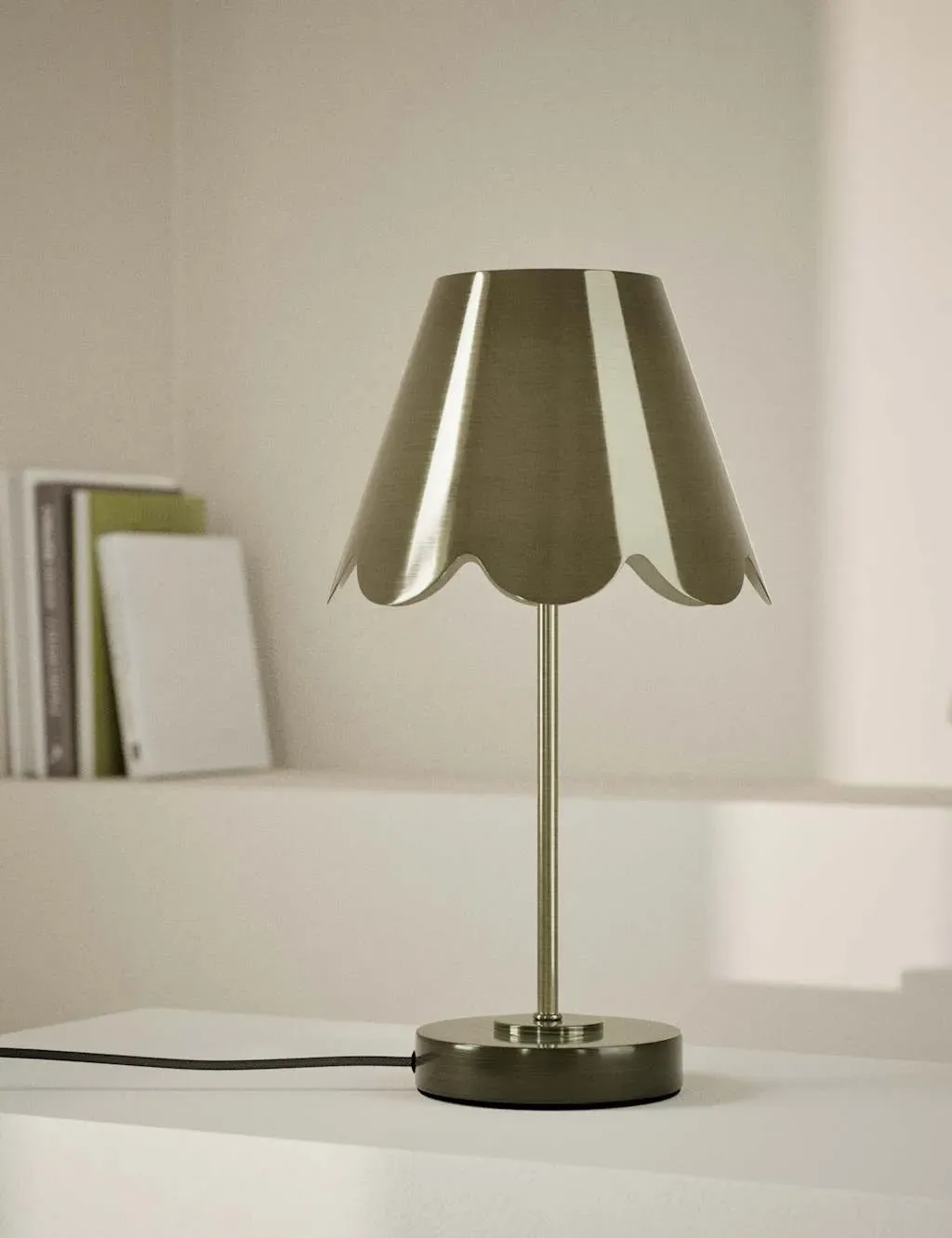 Scallop Table Lamp - Antique Brass image