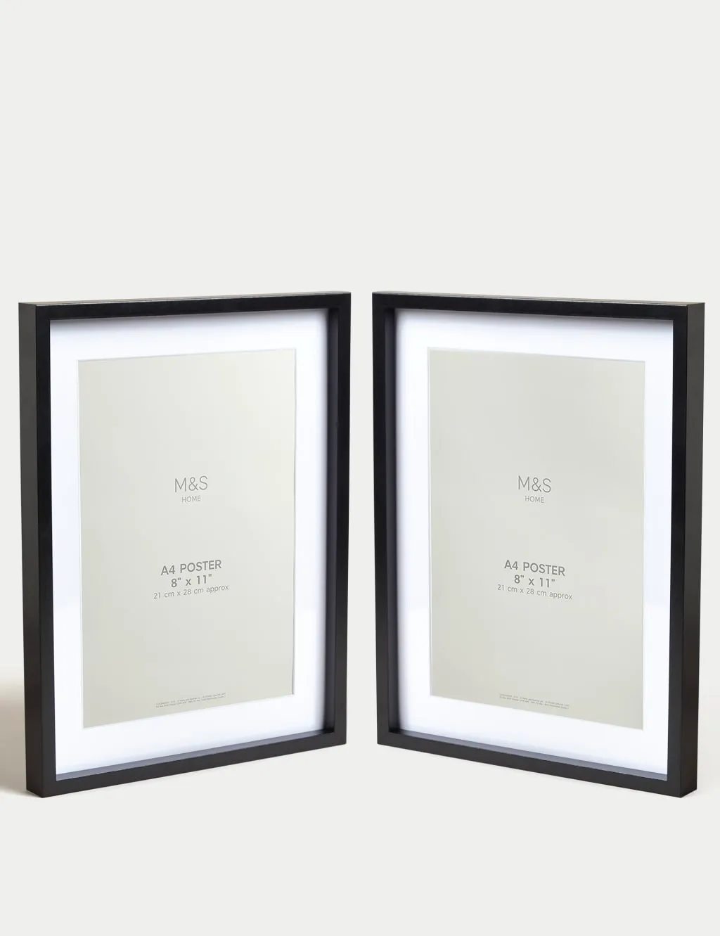 Set of 2 A4 Photo Frames - Black, Wood-Effect image