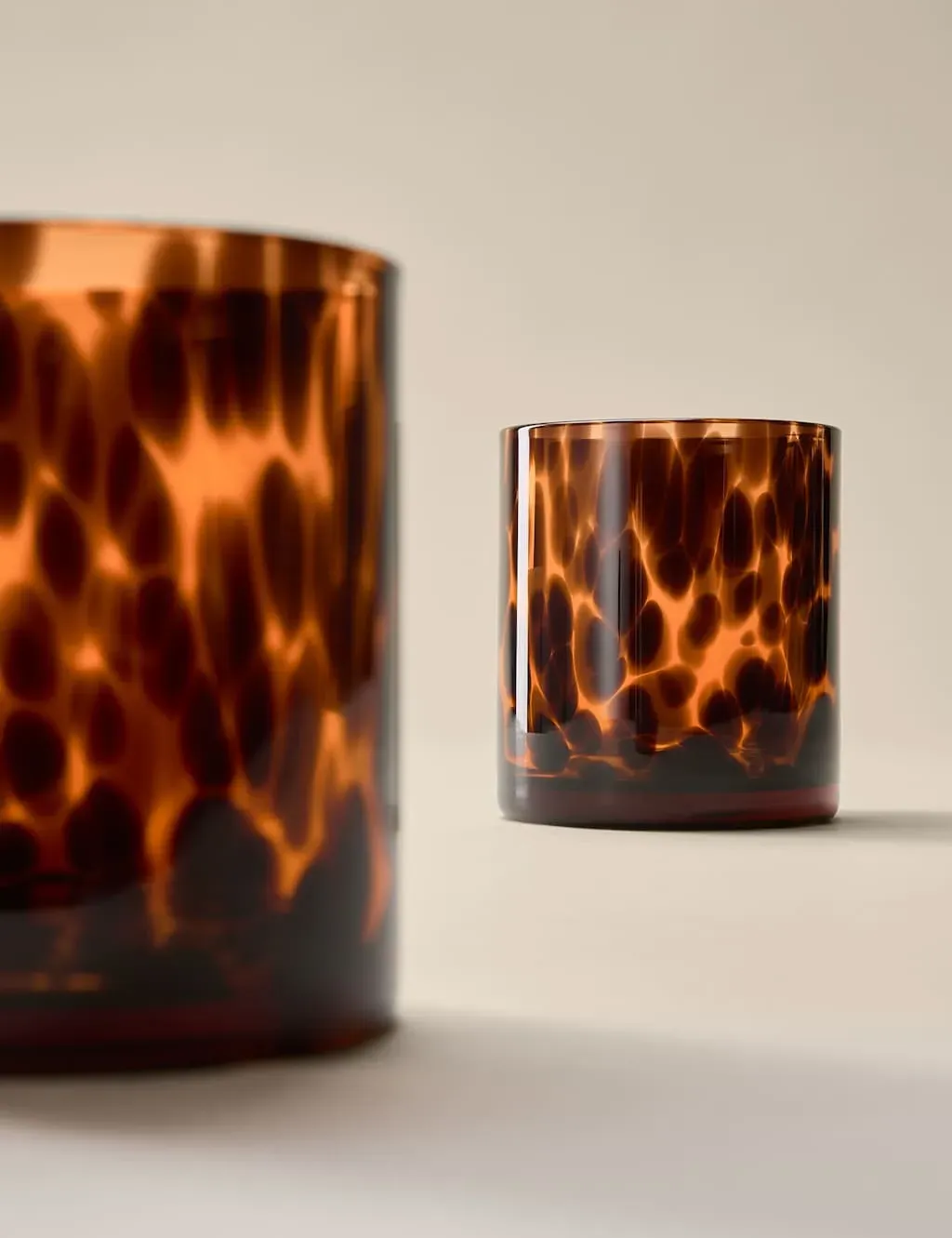 Set of 2 Speckle Tumblers - Brown, Glass image