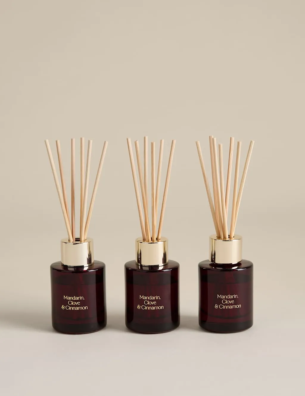 Set of 3 Mini Reed Diffusers - Red Mix, Glass image