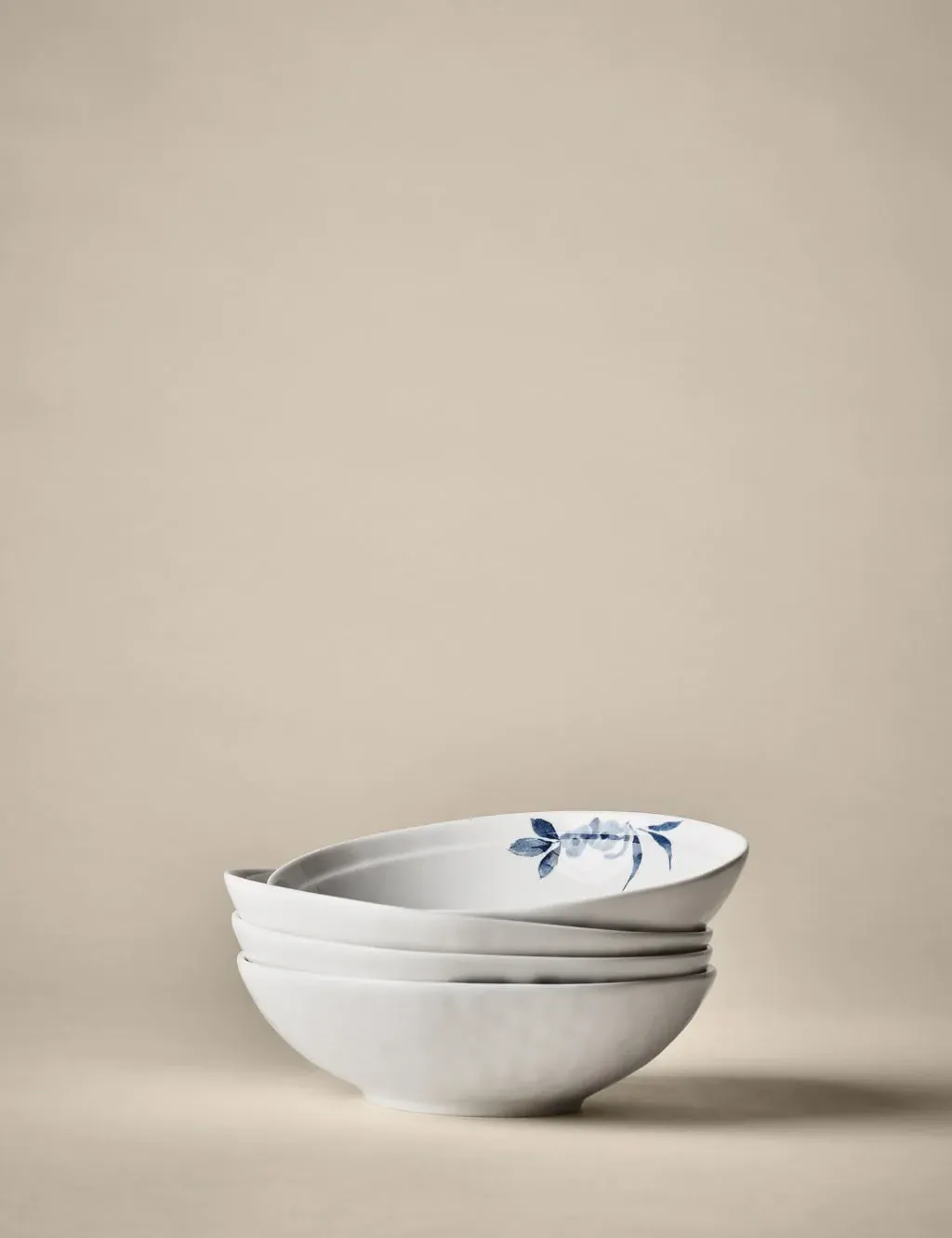 Set of 4 Cereal Bowls Cherry Blossom - Blue, China image