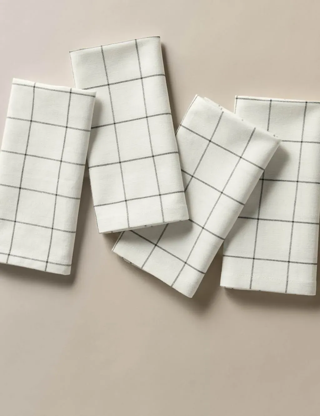 Set of 4 Cotton Napkins - Charcoal, Linen Blend image