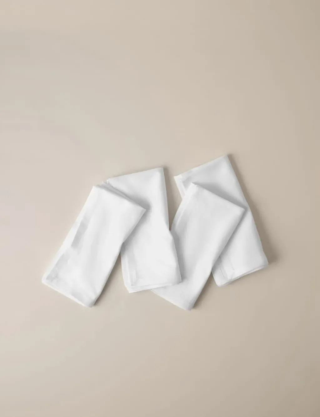 Set of 4 Cotton Napkins - White Mix image