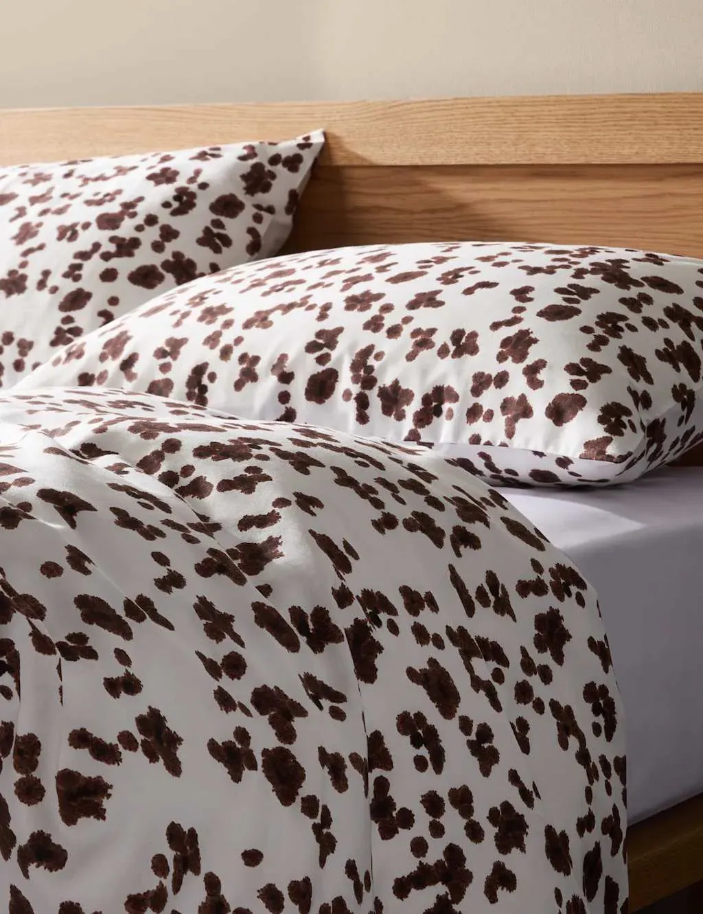 Single Bedding Set Dalmatian Print - Brown Mix image