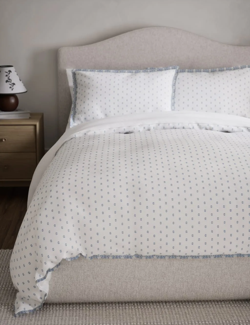 Single Bedding Set Jacquard - Blue Mix, Cotton image