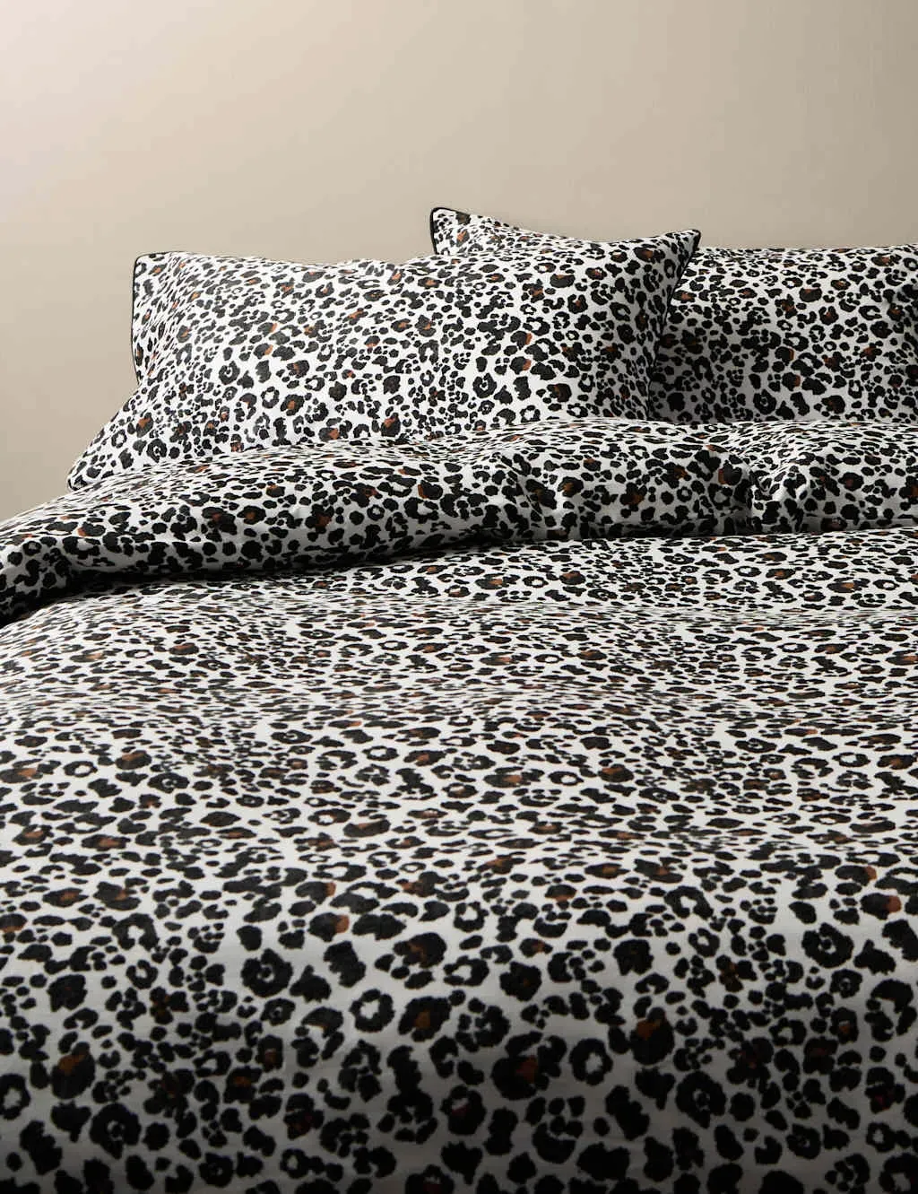 Single Bedding Set Leopard Print - Brown, Cotton image
