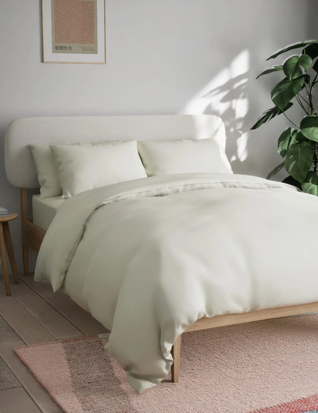Single Bedding Set Non Iron - Cream, Cotton image