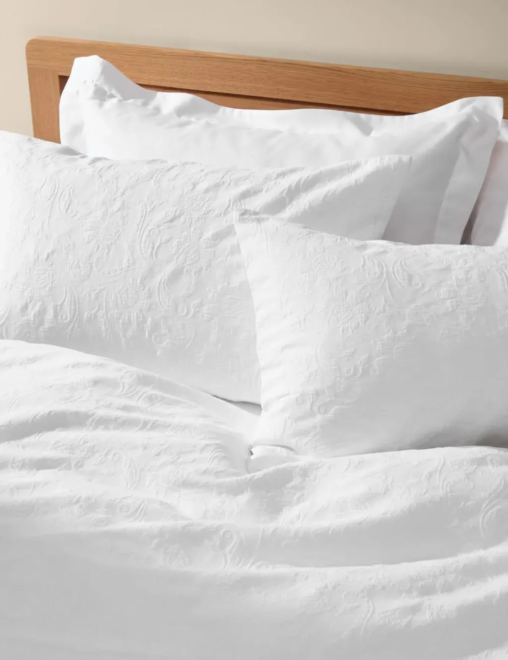 Single Bedding Set Spring Floral - White, Cotton