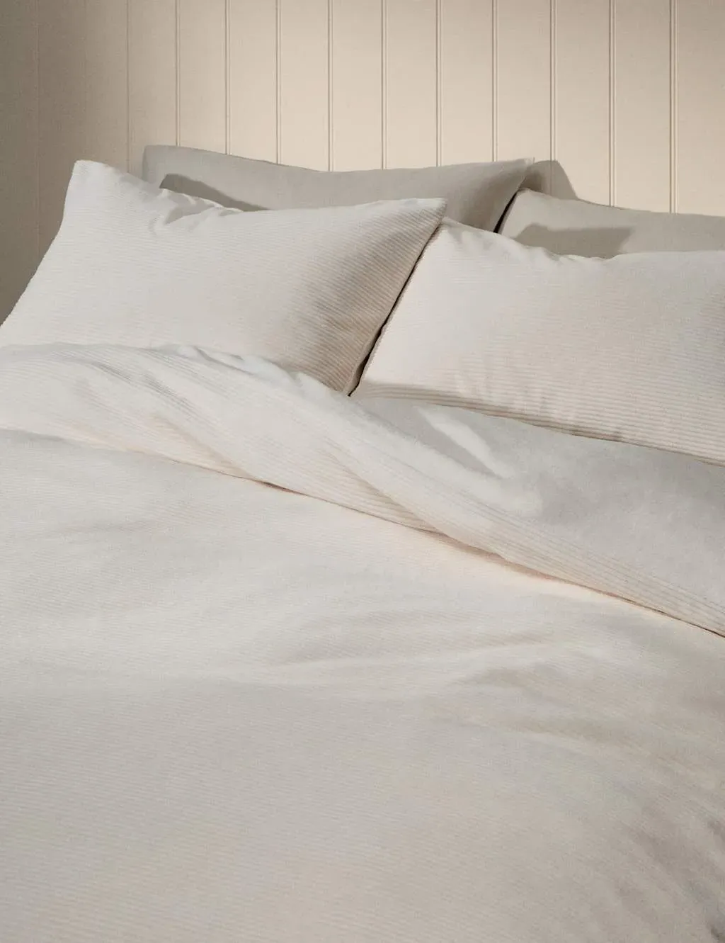 Single Cord Fleece Bedding Set - Cream, Fleece image