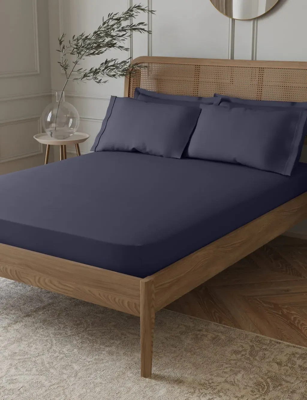 Single Deep Fitted Sheet - Midnight Navy, Cotton image