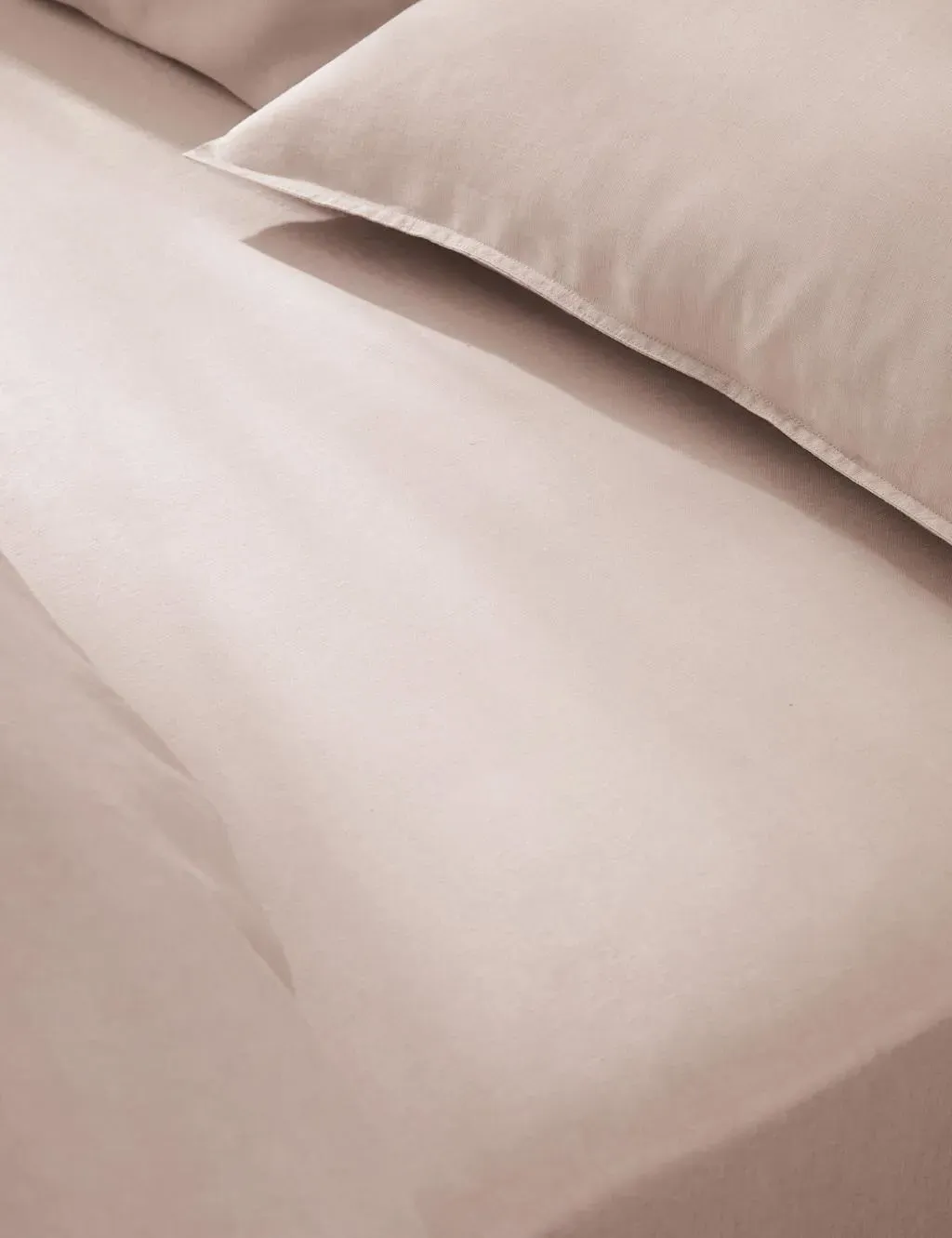 Single Deep Fitted Sheet - Soft Pink, Linen image