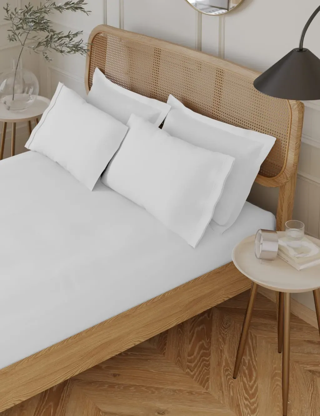 Single Fitted Sheet - Ice White, Egyptian Cotton image