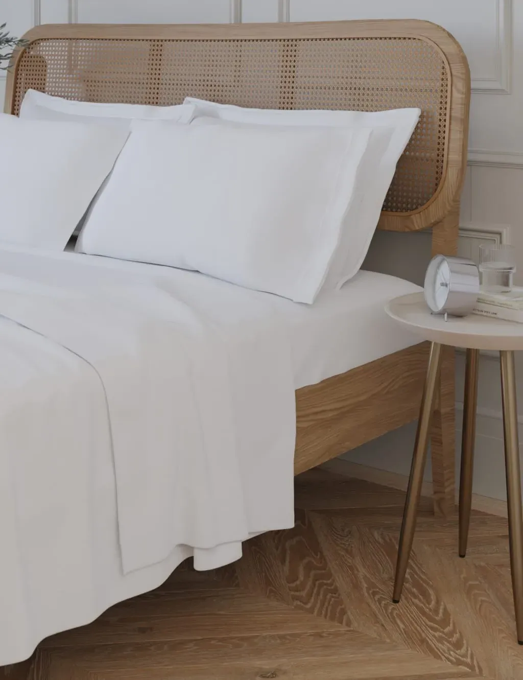 Single Flat Sheet - Ice White, Egyptian Cotton image