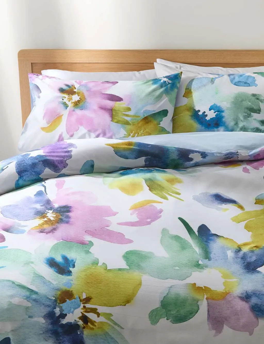 Single Floral Bedding Set - Blue Mix, Cotton image