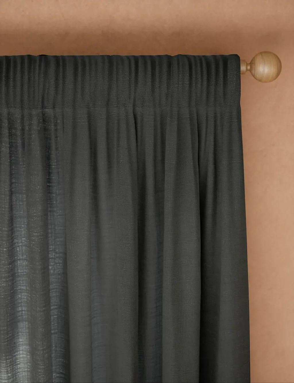 Slot Top Curtains - Ecru, Sheer Fabric image