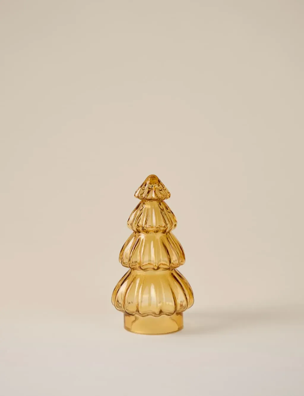 Small Glass Tree Decoration - Ochre, Glass image