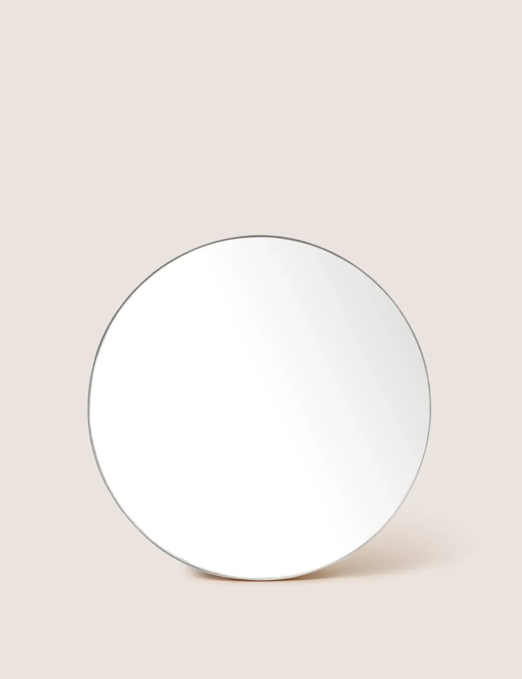 Small Round Mirror - Silver, Metal image