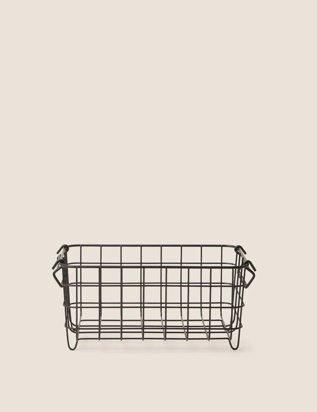 Small Stackable Wire Storage Basket - Black image