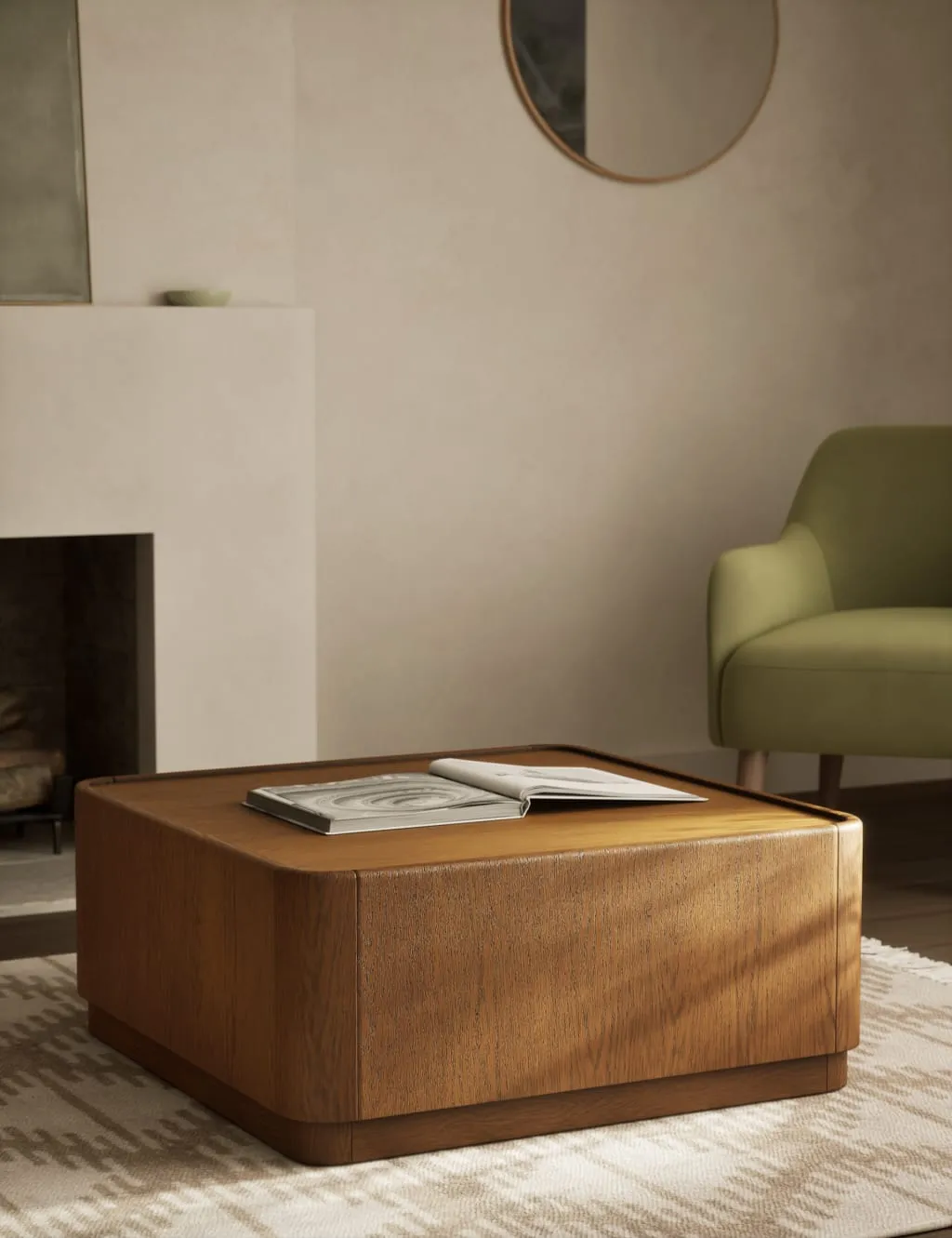 Square Coffee Table - Natural Mix, Oak Veneer image