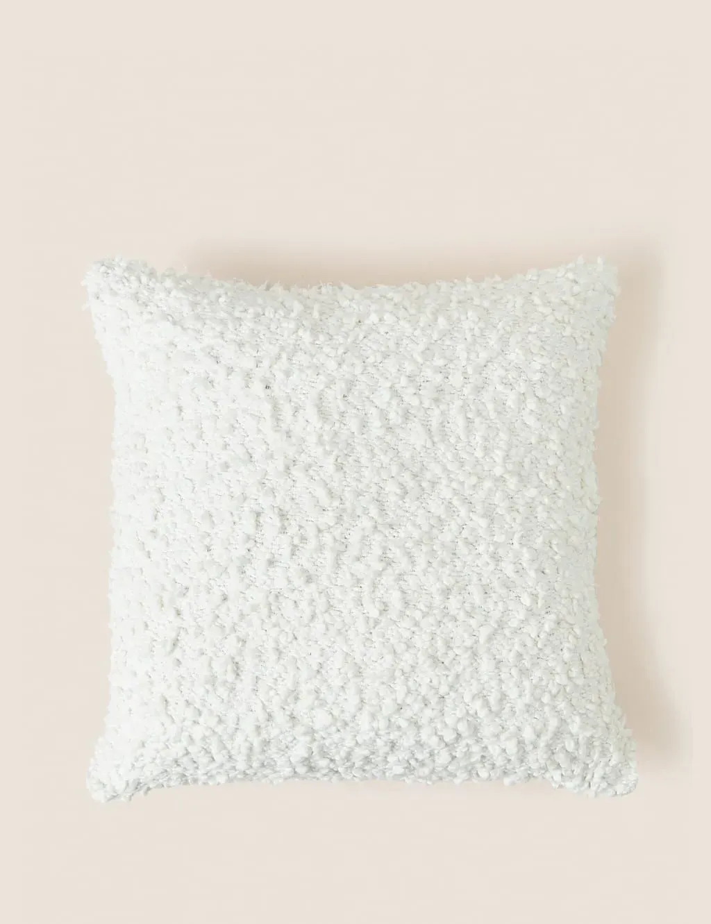 Square Cushion - Cream, Pure Cotton Boucle image