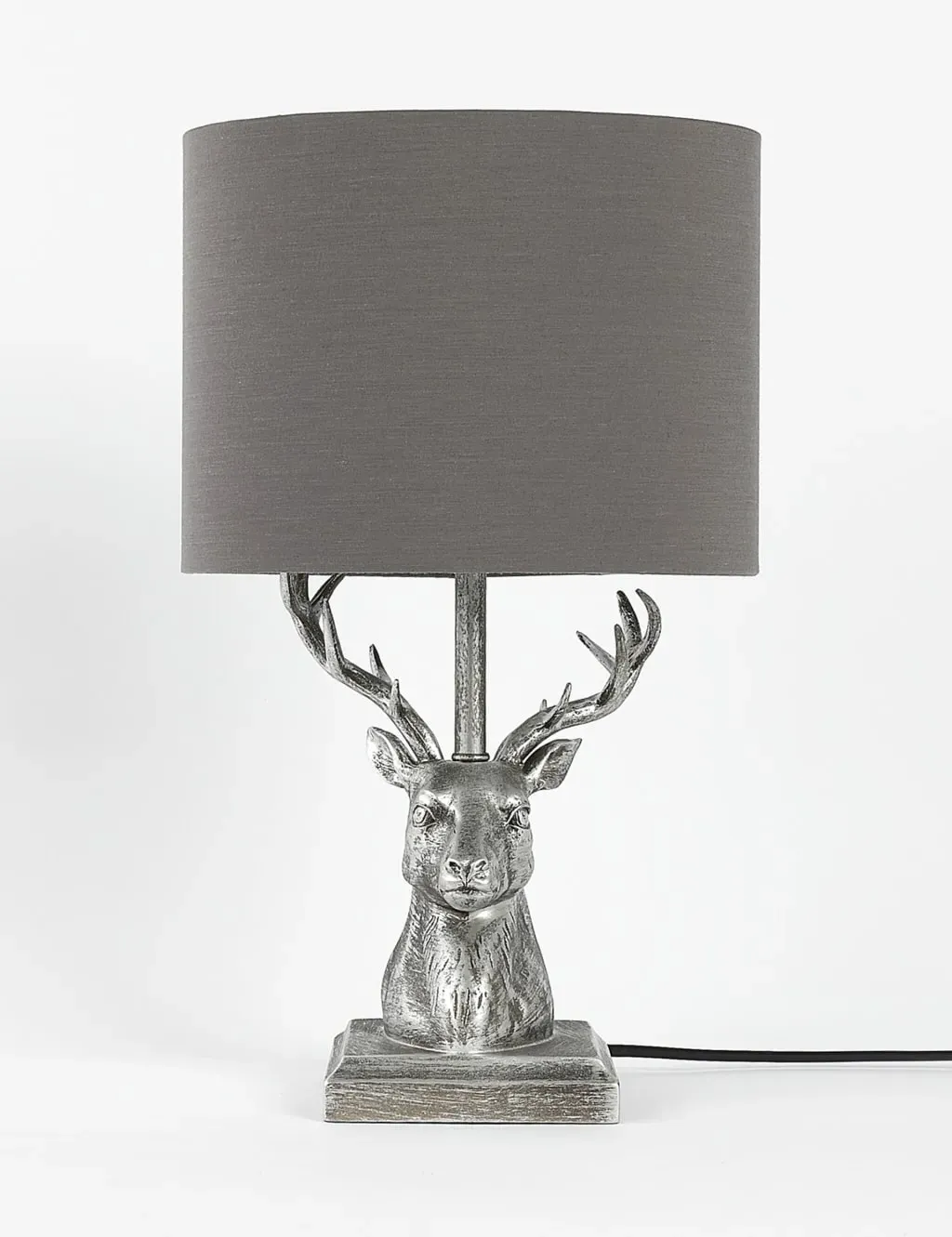 Stag Table Lamp - Silver, Metal