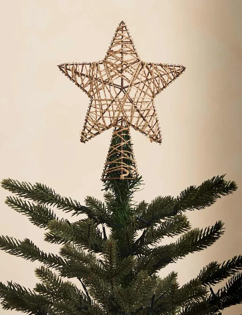 Star Tree Topper - Brown, Rattan image