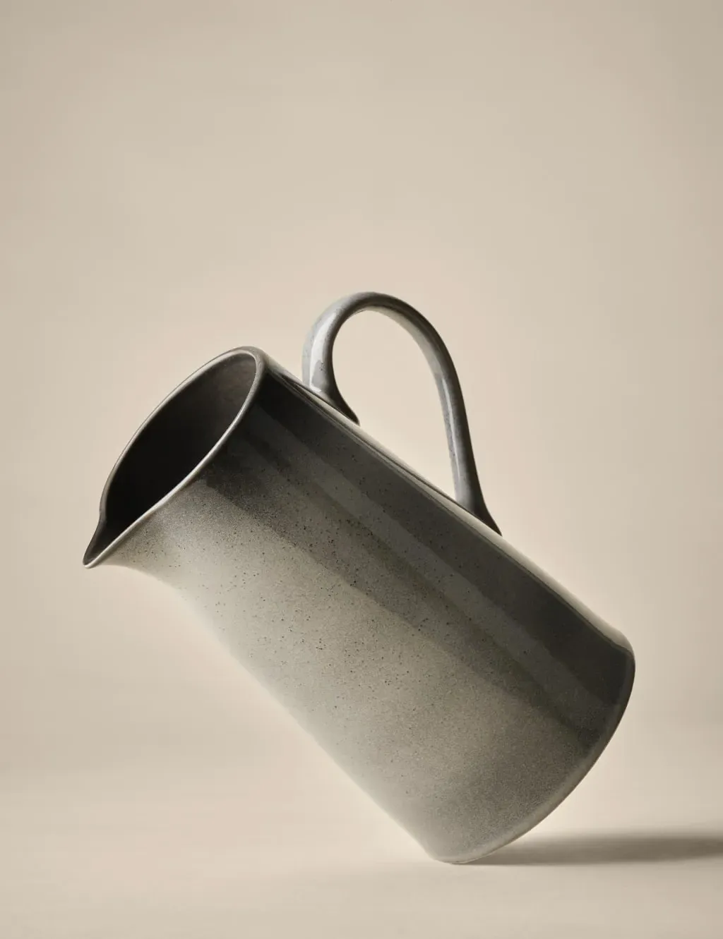 Stoneware Jug with Handle - Grey, Glazed image