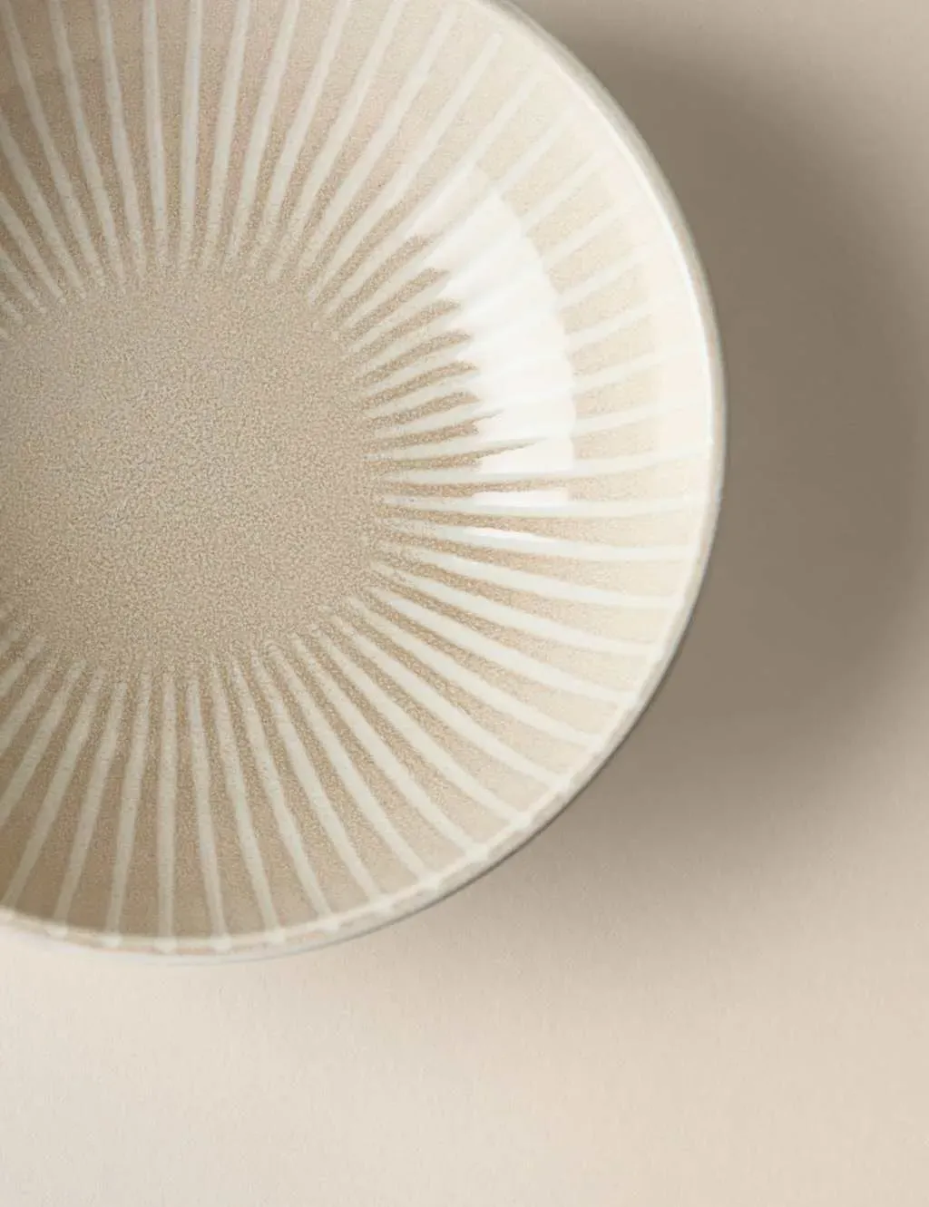 Striped Cereal Bowl - Natural, Stoneware image