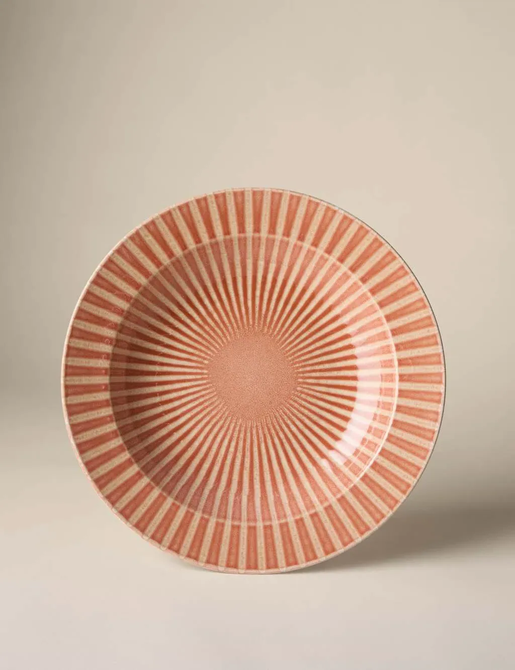 Striped Serving Bowl - Orange, Stoneware